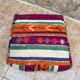Handmade Moroccan Kilim Pouf: Vintage Berber Wool Floor Cushion