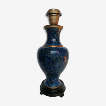 Pied de lampe cloisonnée