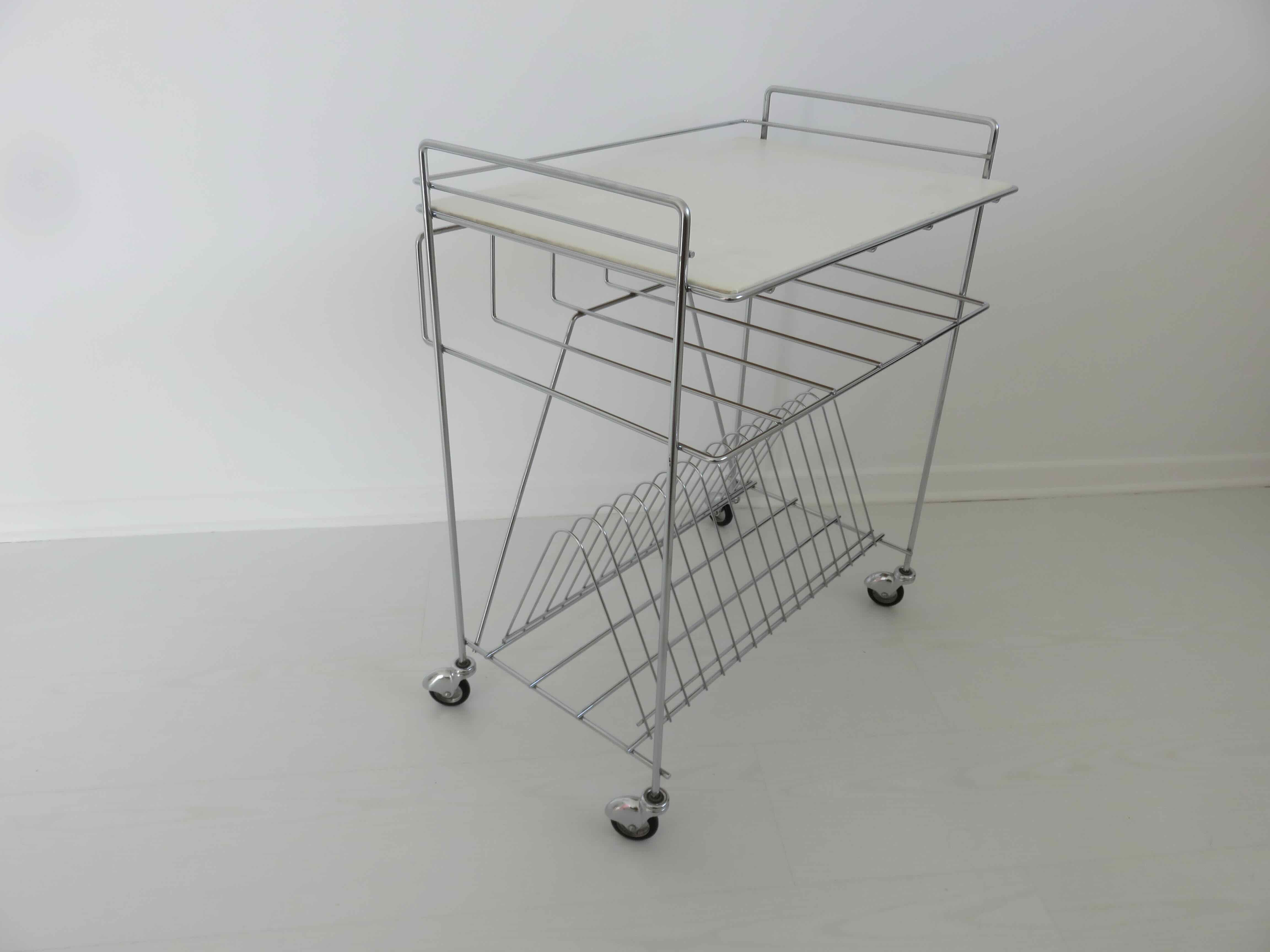 Rolling table door reviews range vinyls in chrome metal 60s 70s