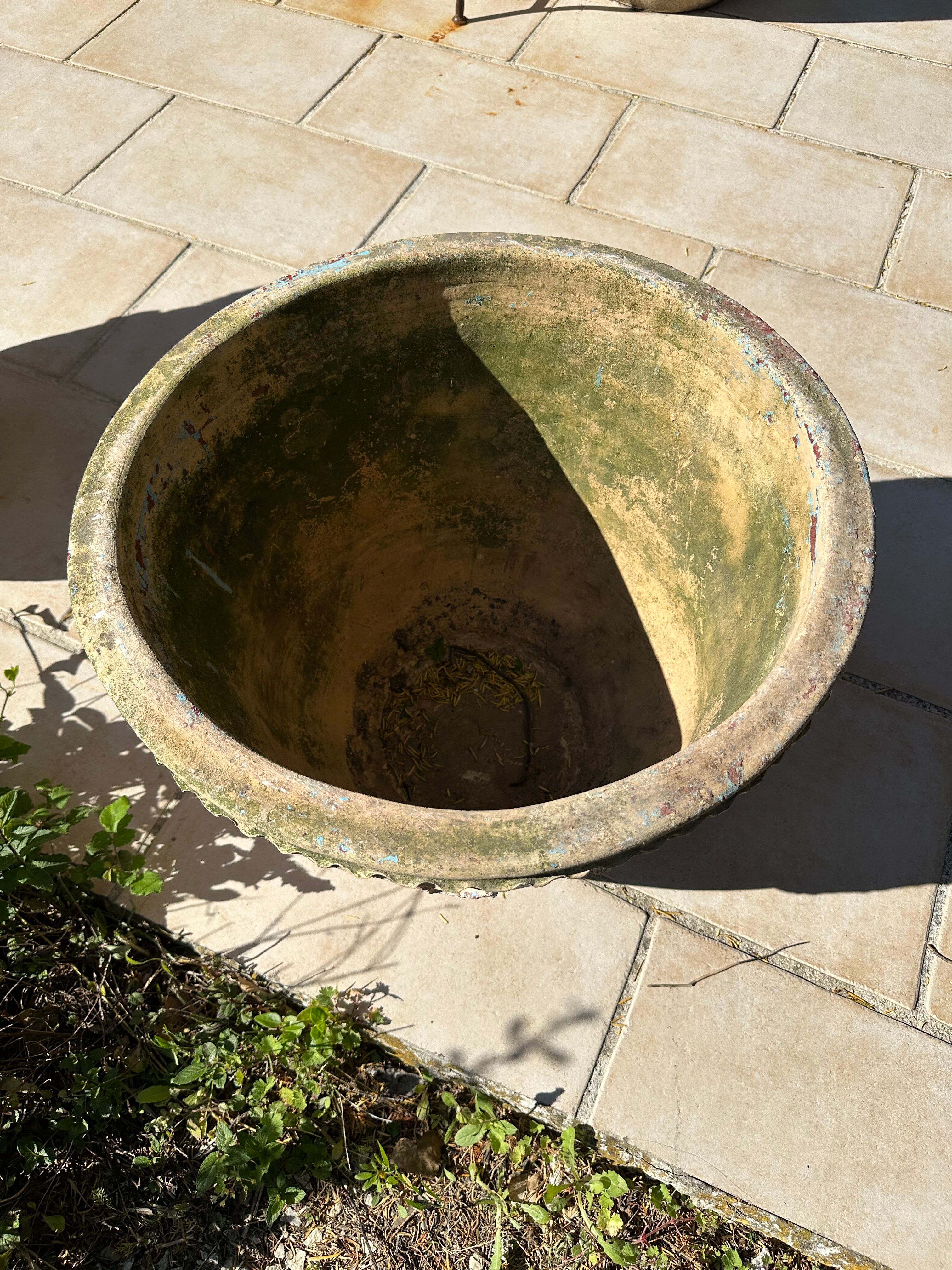 Pot vase en terre cuite ancien 19ème