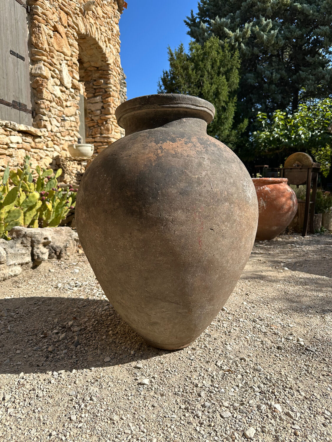 Ancient terracotta pottery jar from the 19th century