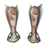 Pair of Art Nouveau ceramic vases