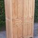 Parisian cabinet with 2 sliding doors 1 shelf solid beech