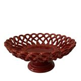 Handmade ceramic basket from Vallauris, signed Alichon
