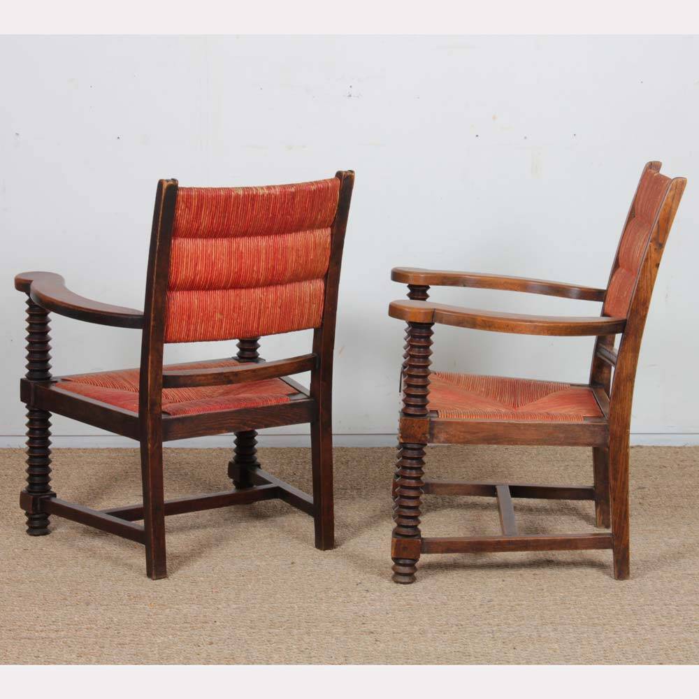 Paire de fauteuils dans le goût de Charles Dudouyt, 1950