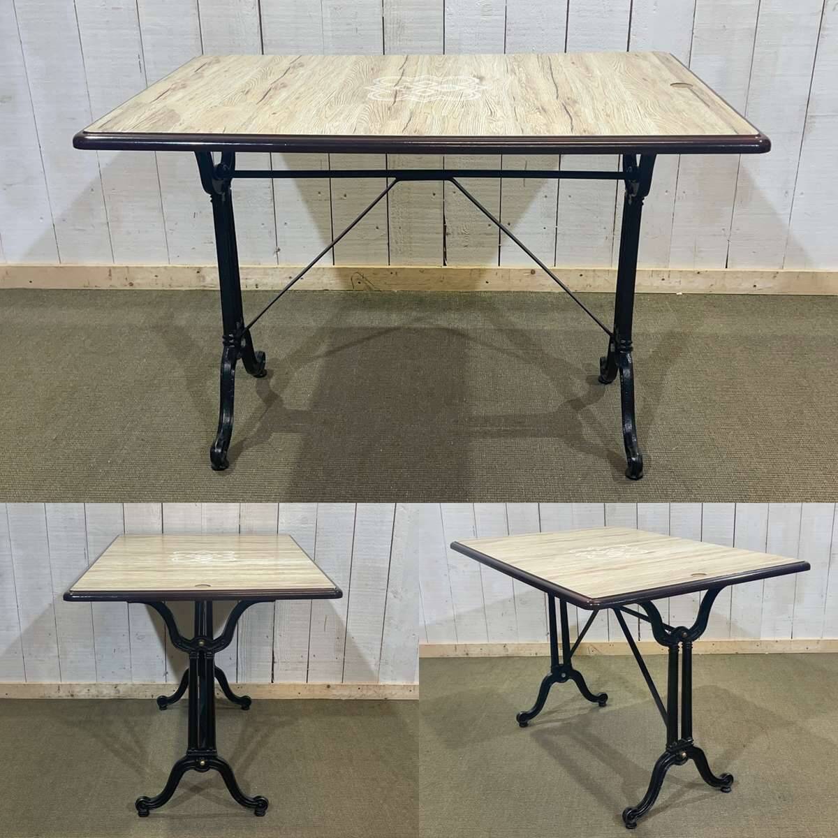 Bistro table - modern work, cast iron base