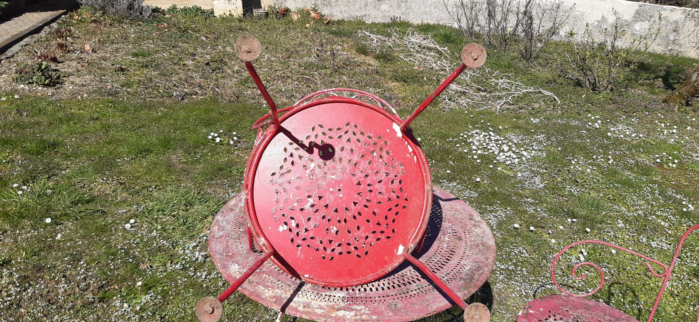 Wrought iron garden furniture