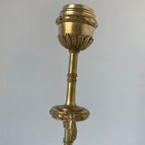 Pair of neoclassical style candlesticks in gilded bronze in the taste of Barbedienne