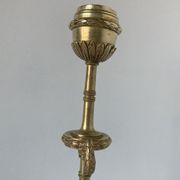 Pair of neoclassical style candlesticks in gilded bronze in the taste of Barbedienne