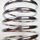 Vintage chrome spring-shaped umbrella stand