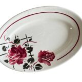 Antique butter dish in Badonviller earthenware.