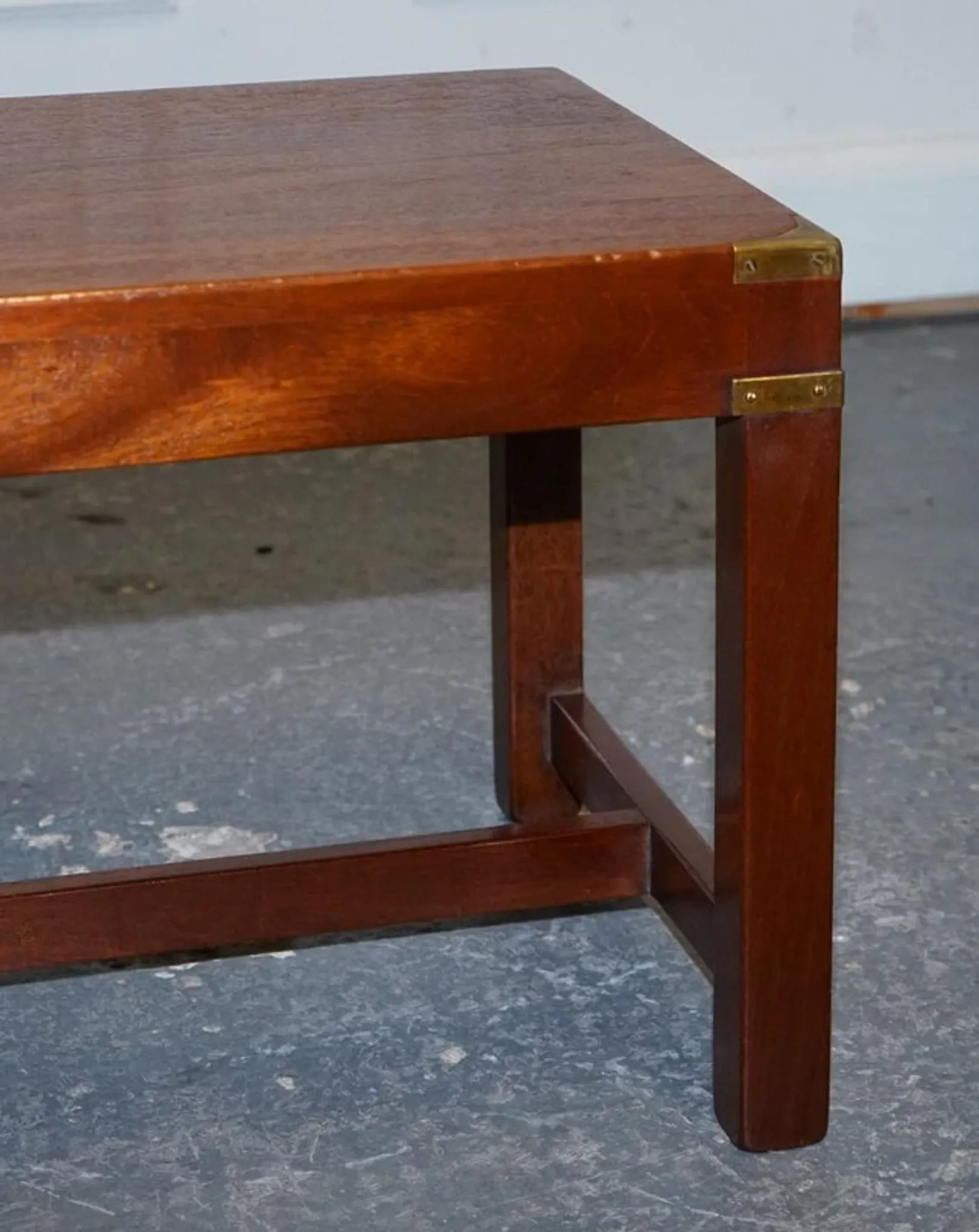 Reh Kennedy Military Campaign Vintage Coffee Table from Harrods London