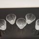 6 vintage chiseled crystal port glasses