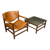 Fauteuil et table brutalistes, Brésil des années 1970