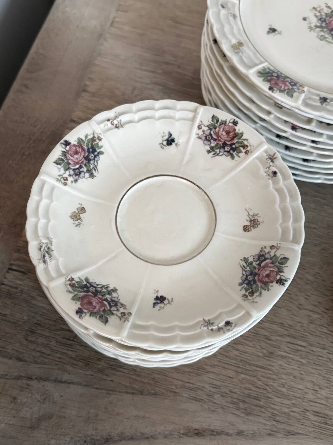 Service à dessert en porcelaine fine de Limoges