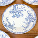 Lot de 8 assiettes plates terre de fer - modèles Iris - Léon Graves - Clairefontaine