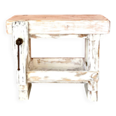 Solid bleached wood workbench