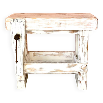Solid bleached wood workbench