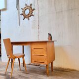 Scandinavian oak desk 1950 1960