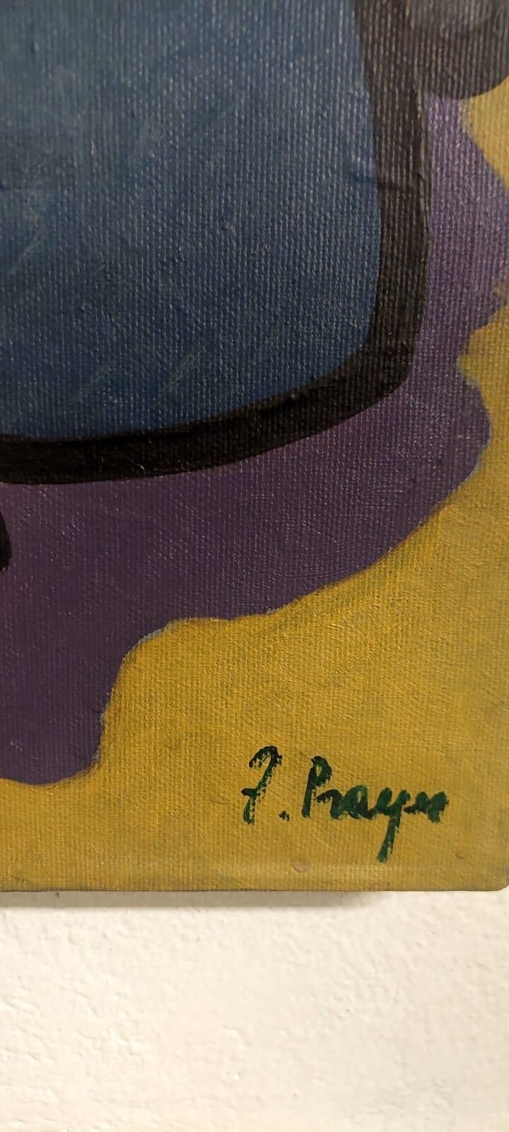 Oil painting still life Franco Prayer (1924) 60x50 cm