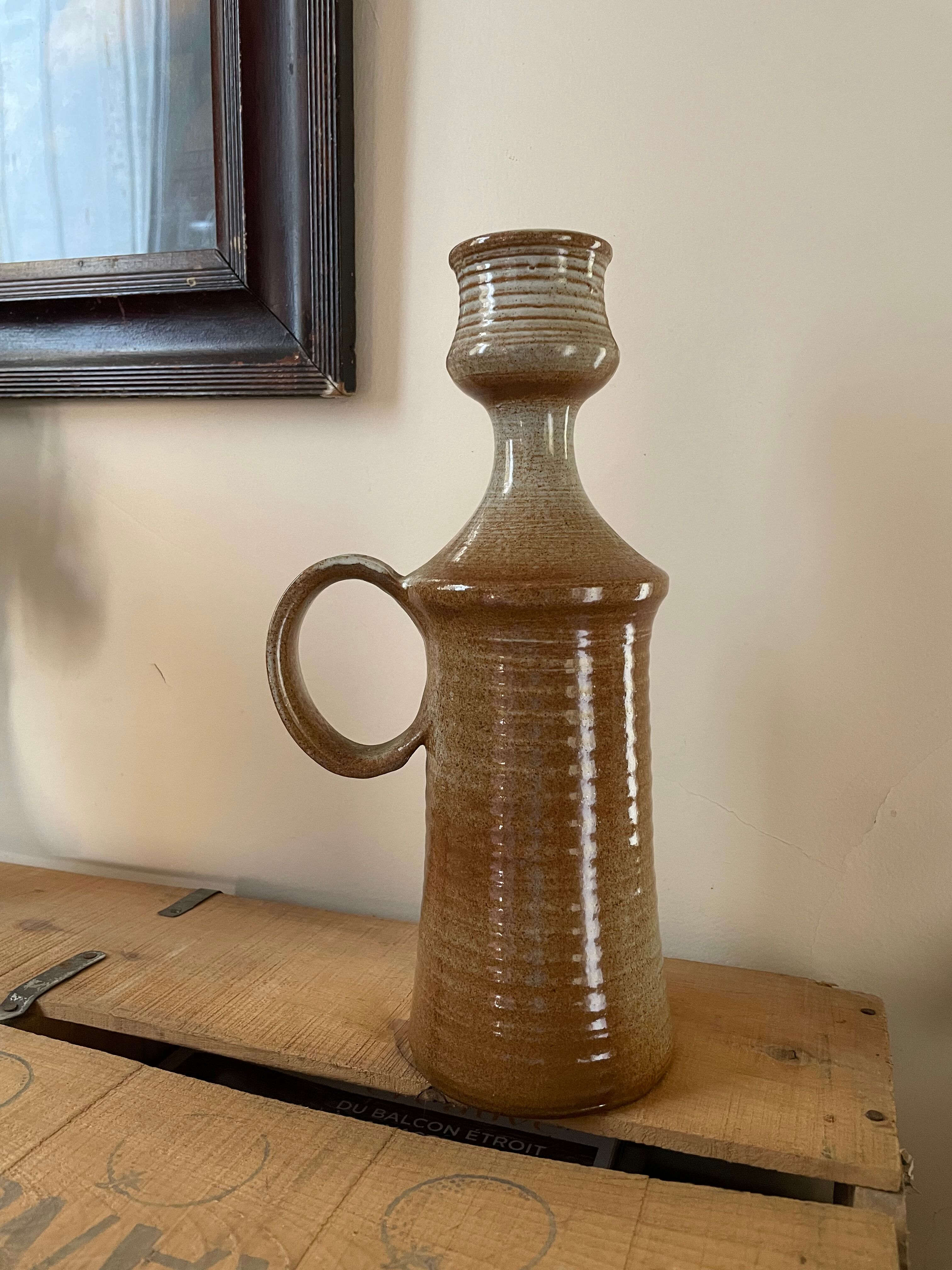 Signed sandstone decanter
