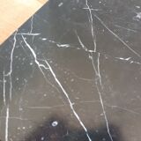 Black and white marble centerpiece top