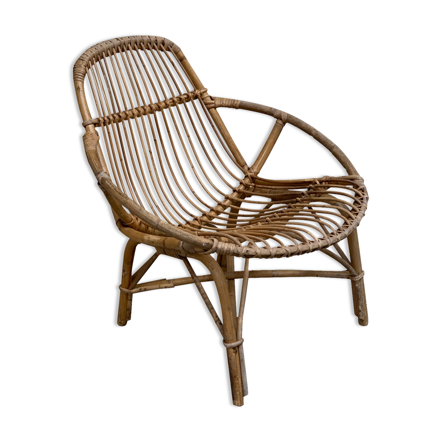 Rattan armchair