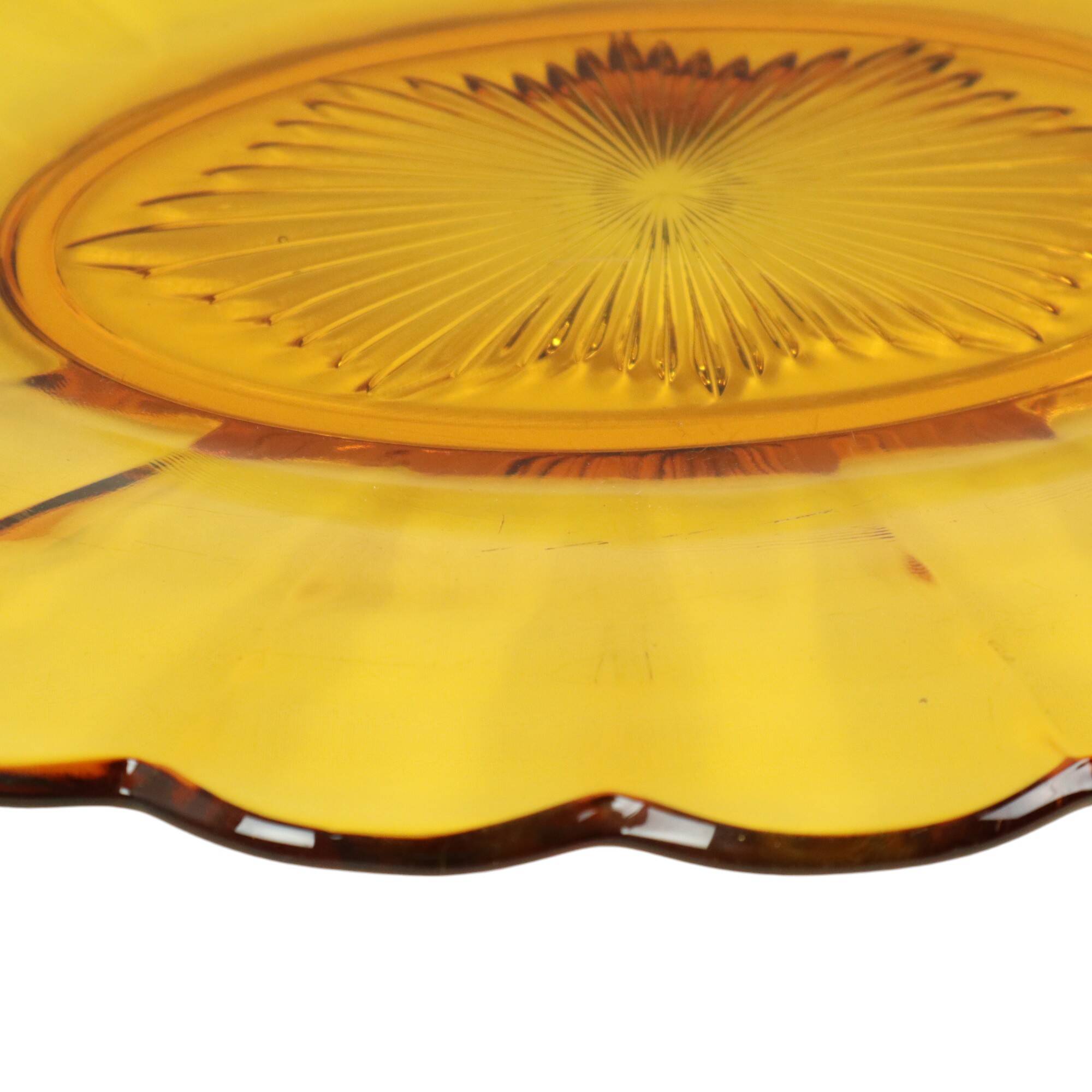 Val Saint Lambert Fruit bowl Amber Luxval Art Deco 1935
