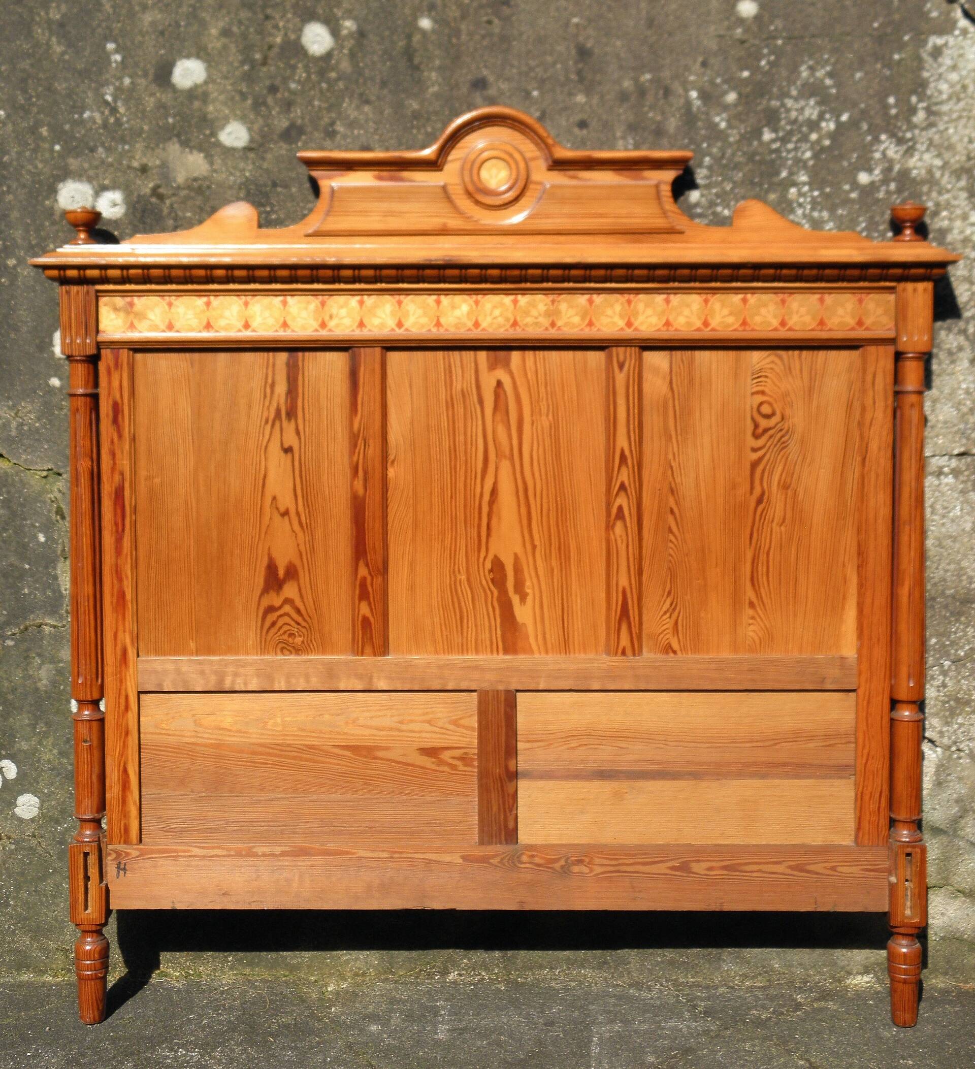 1900 bed in pitch pine 193 x 120