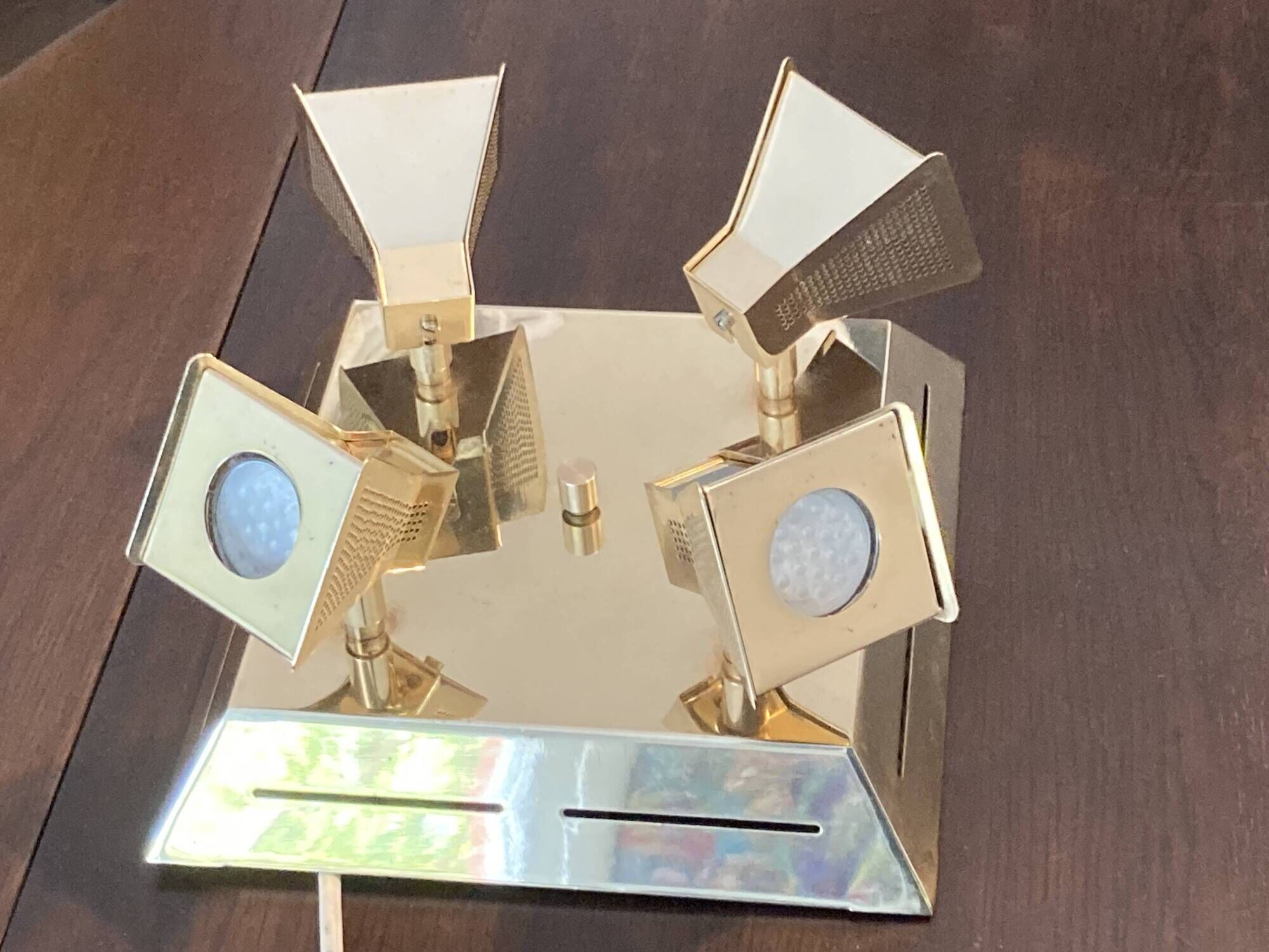 Vintage brass ceiling light OMI – Space Age design from the 1970s