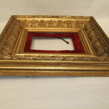 Frame XIX gilded stucco wood decoration acanthus leaves painting painting