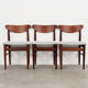 Set of three teak chairs, danish design, 1970s