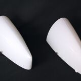 Appliques murano blanches fabriquées à la main à la fin du 20ème siècle par jeannol cerulli pour veart artemi