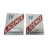 Enamelled plates license IV