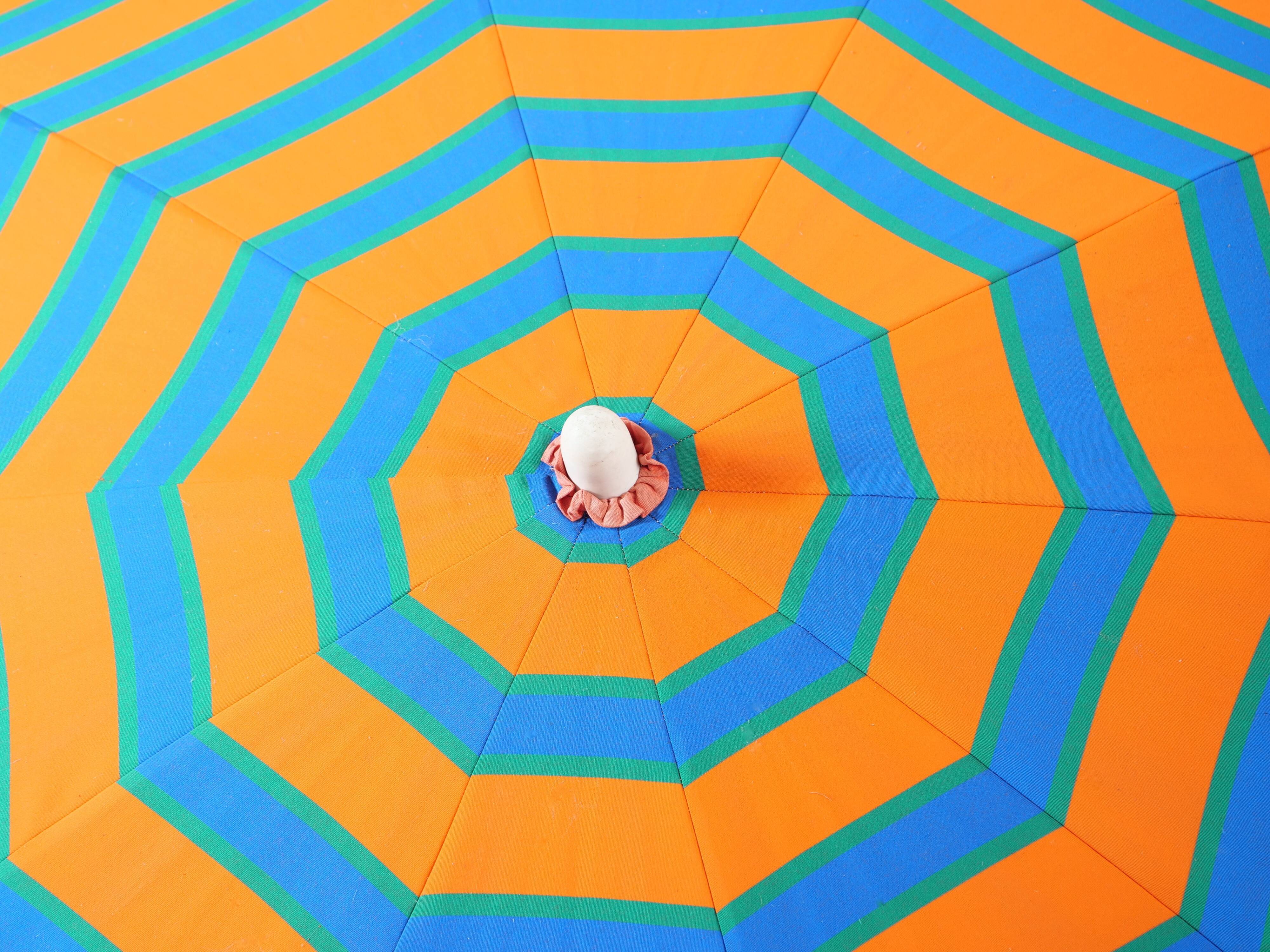 Vintage psychedelic orange umbrella
