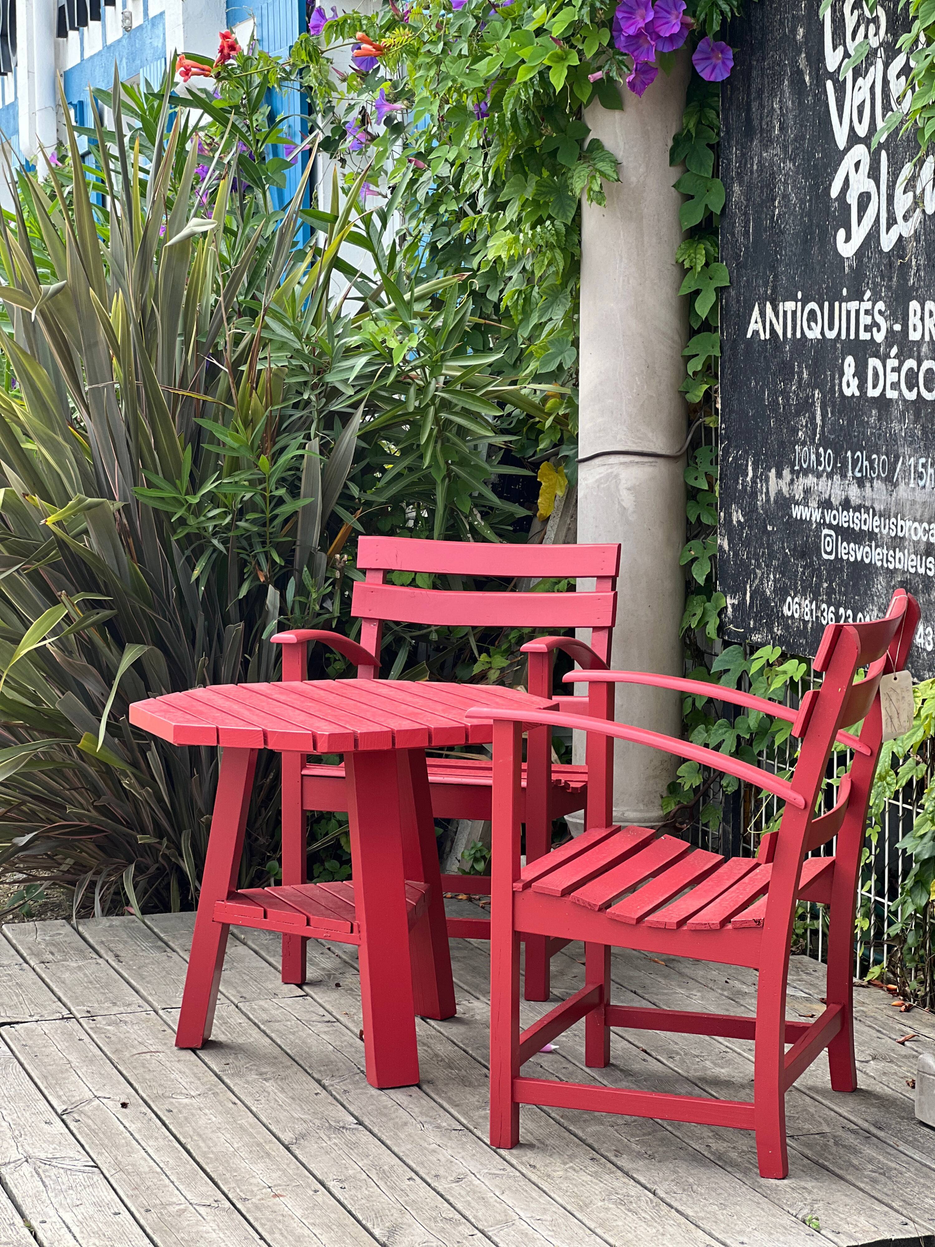 Basque garden armchair set