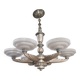 Petitot silver bronze art deco chandelier