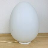 Domec egg lamp, white glass, 70s