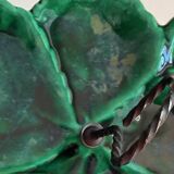 Vintage Glazed Ceramic Barbotine Dish