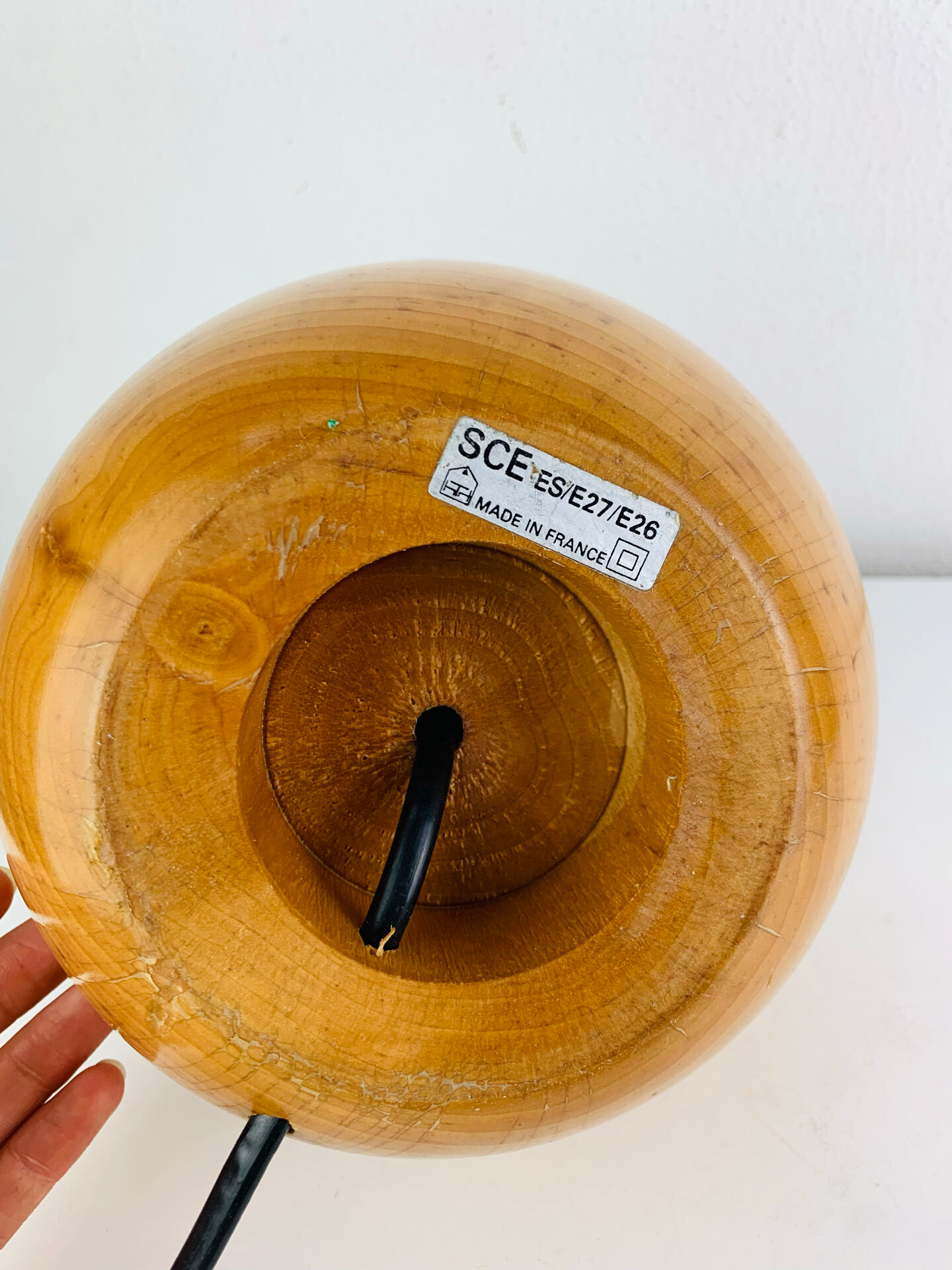 Wooden ball lamp SCE 1980s