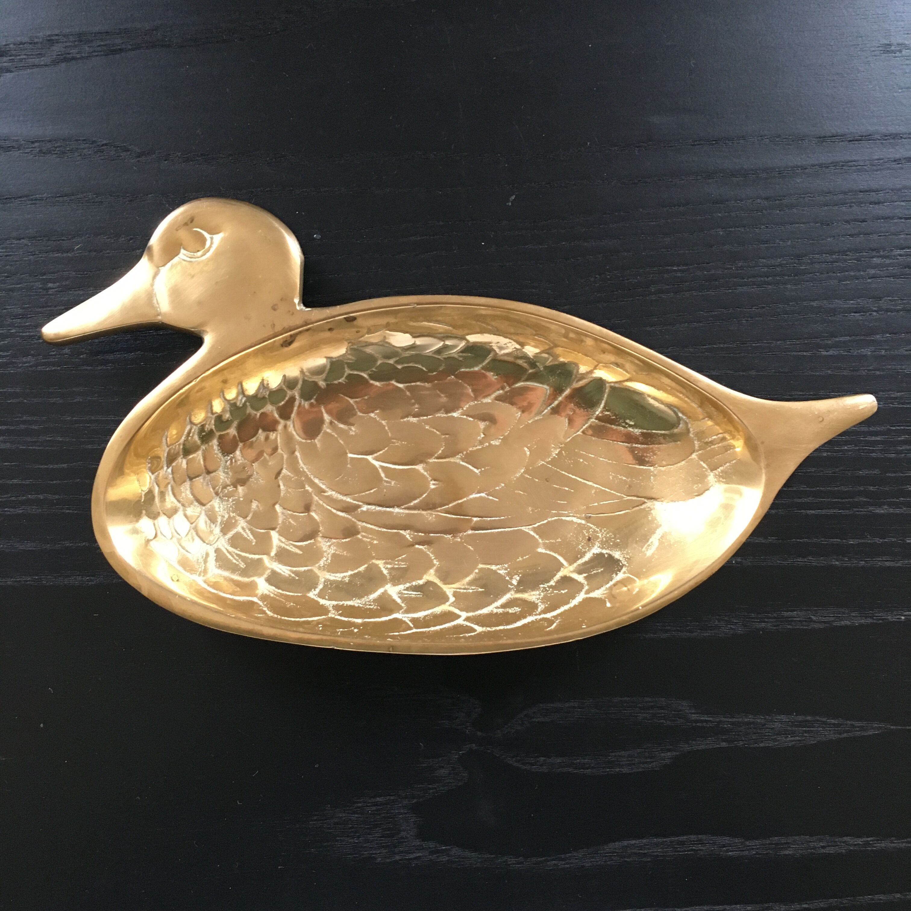 Brass duck catchall