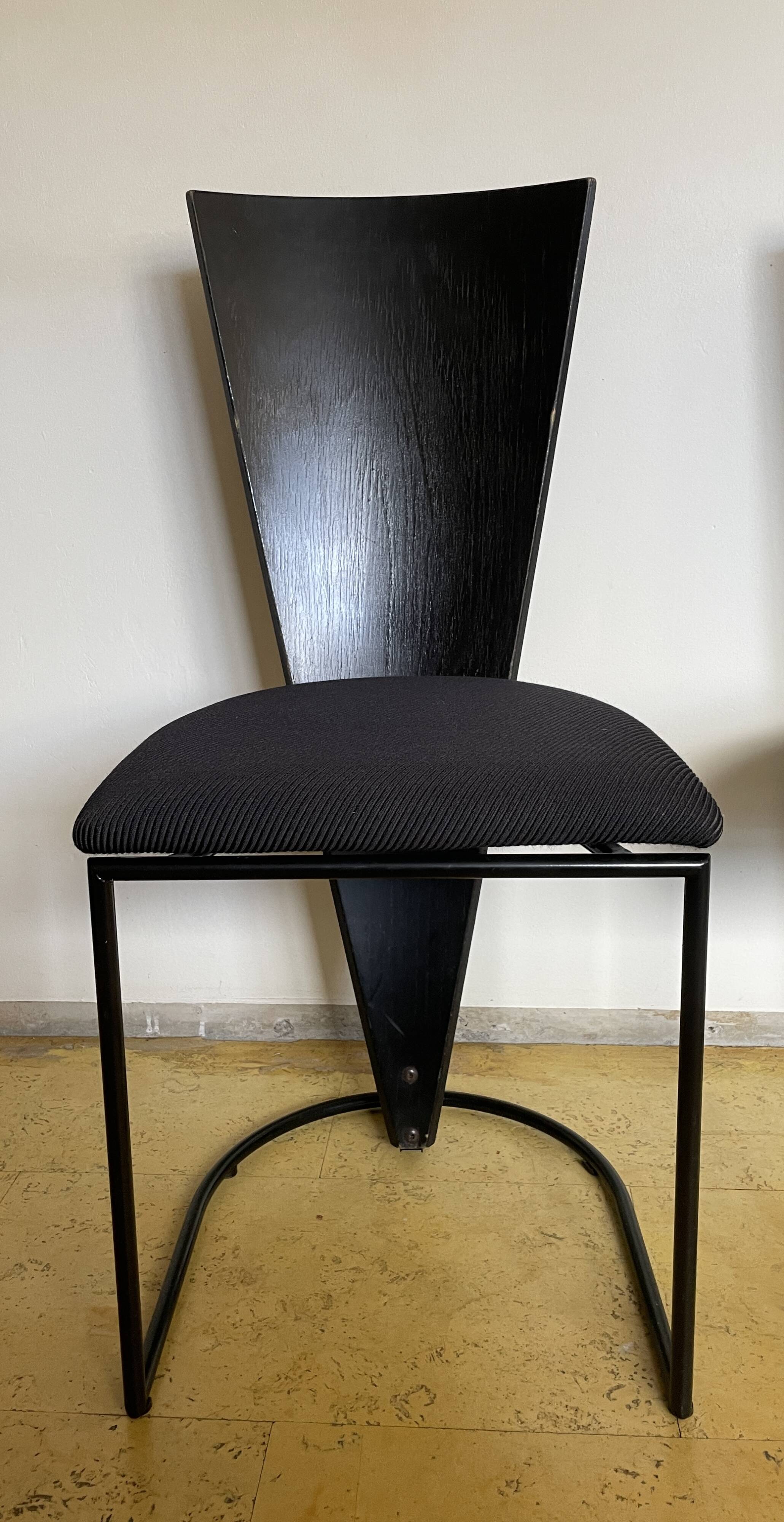 Set of 6 black Zino Memphis chairs for Harvink