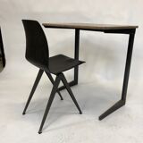 Vintage school Friso Kramer with Chair flesh compass work table