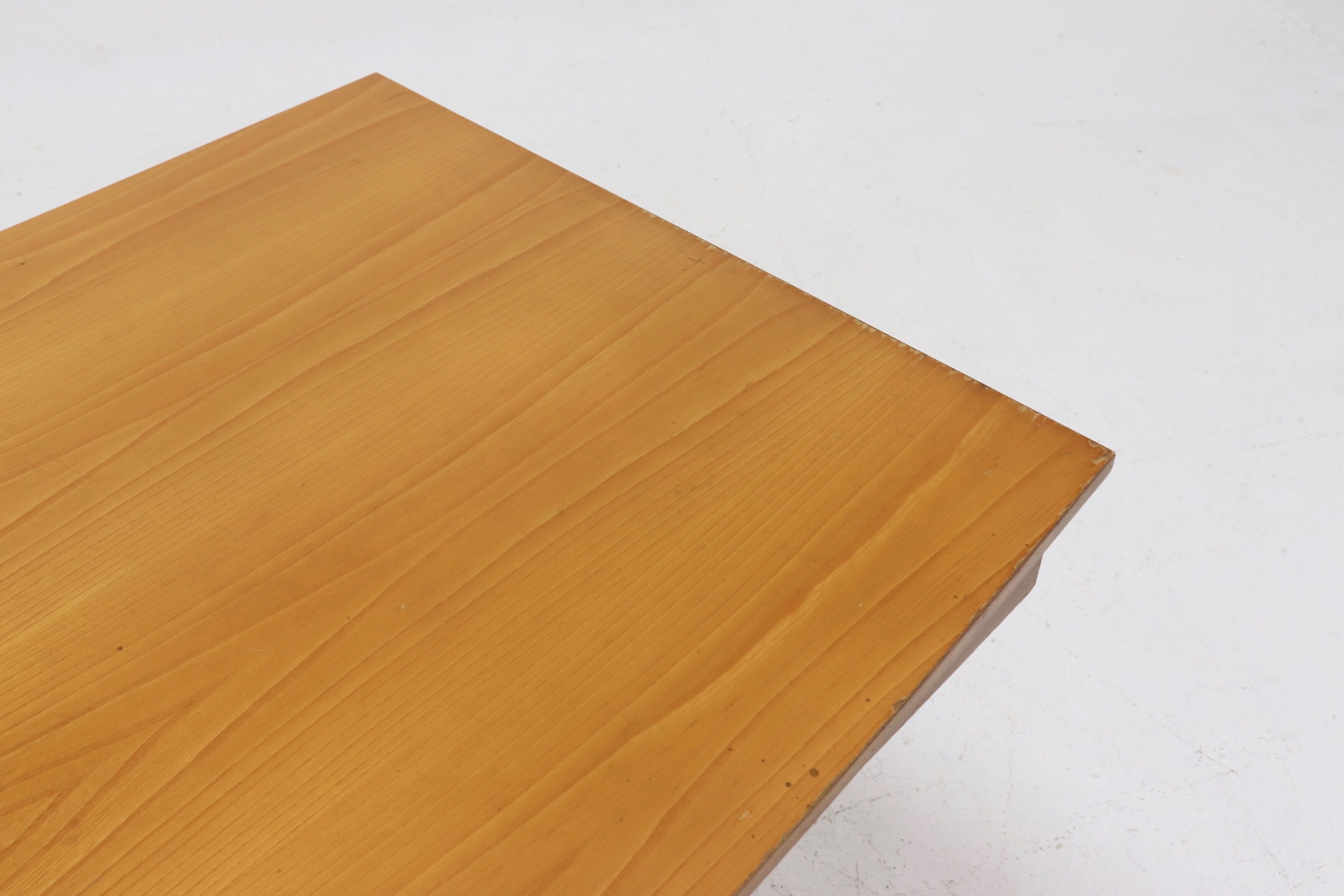 Height adjustable birch and brass partner desk 1960s