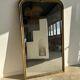 Large gilded mirror 19th century rounded corners mercury glass Louis XVI style