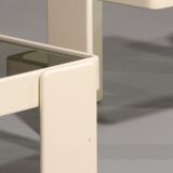 Gianfranco Frattini stacking tables for Cassina – original off-white lacquer