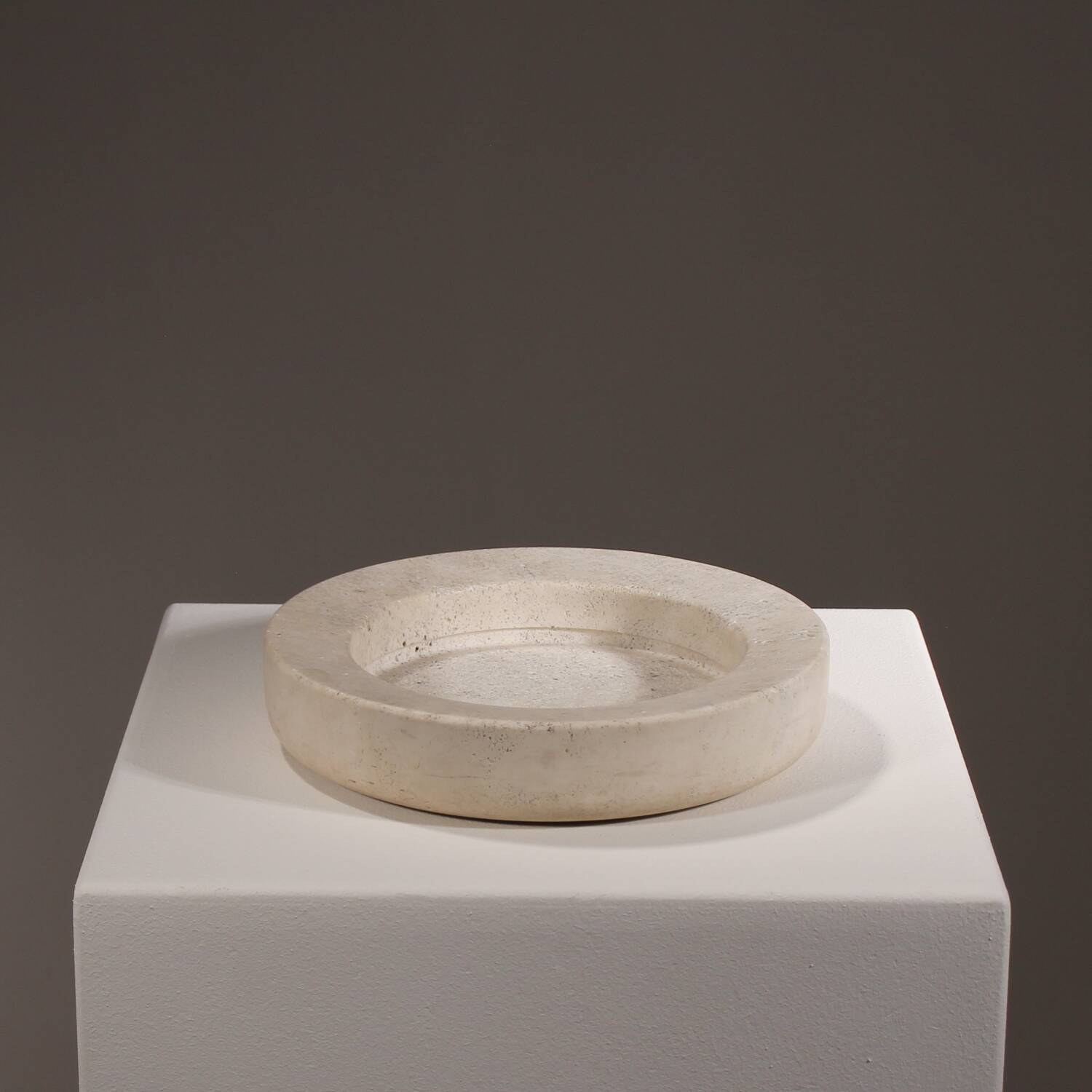 ​Travertine ‚Vide-Poche‘ by Giusti & Di Rosa for Up & Up | Italy 1970s