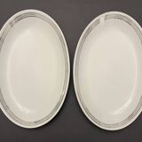 2 oval porcelain dishes
