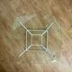 Glass coffee table with steel base
