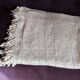 White cotton bed cover, Old crochet bed throw, white cotton bed cover